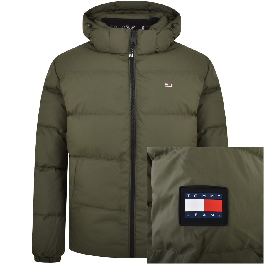 Tommy Jeans Essential Down Jacket Dark Green L